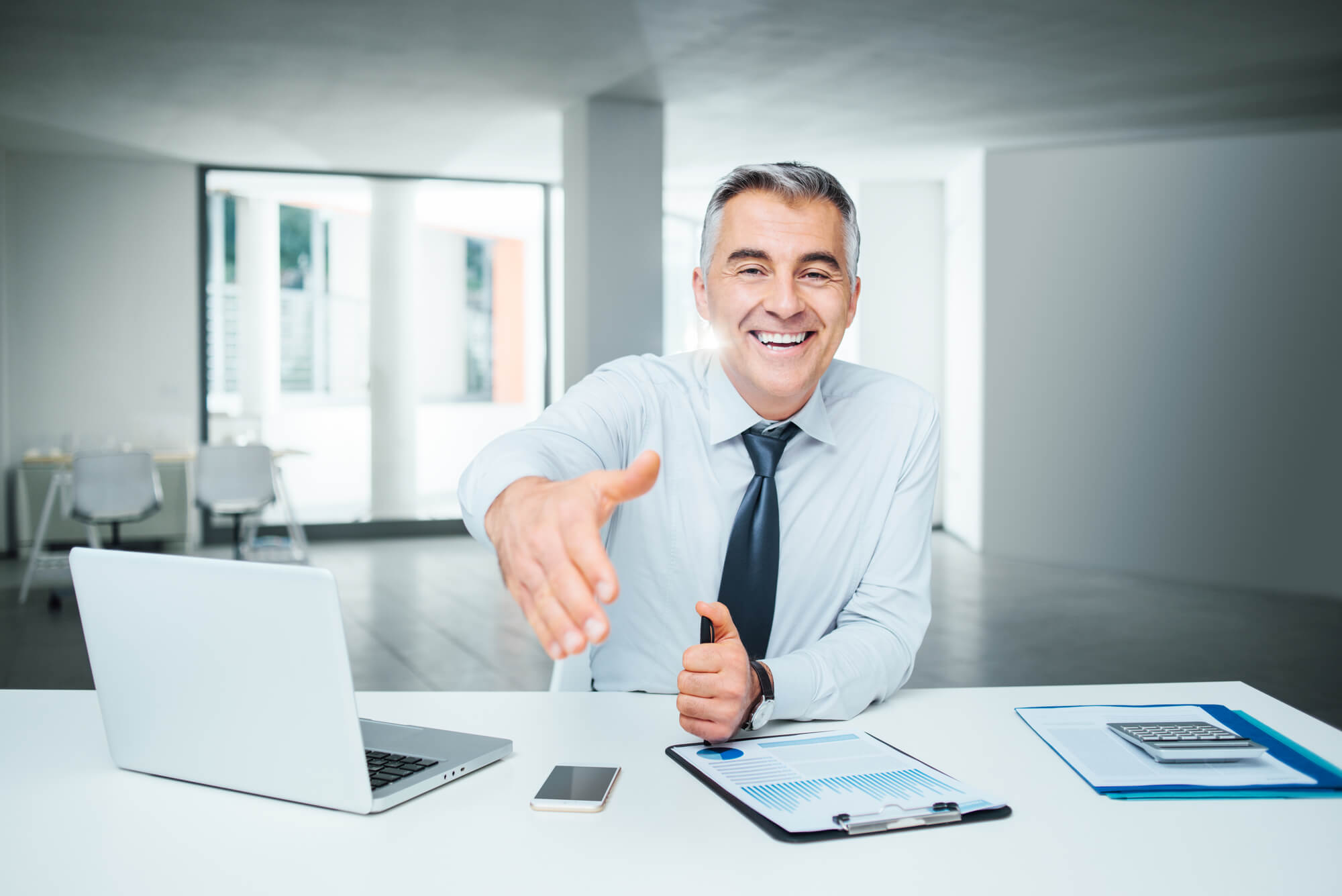 man offering Free Debt Counseling